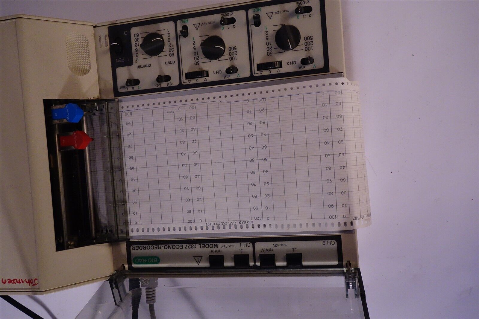 Bio-rad Econo-Recorder Chromatography Paper Recorder Model 1327 Two Channels