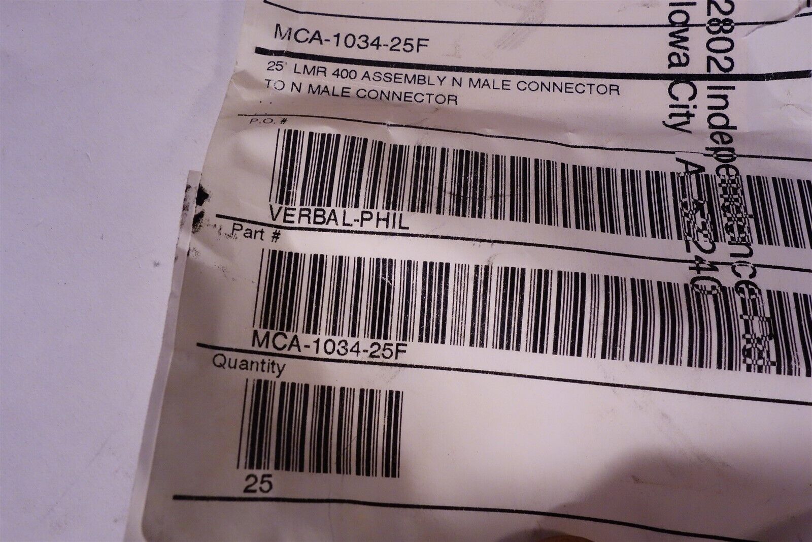Lot of 3 25' LMR 400 Assembly N Male Connector to N Male Connector MCA-1034-25F