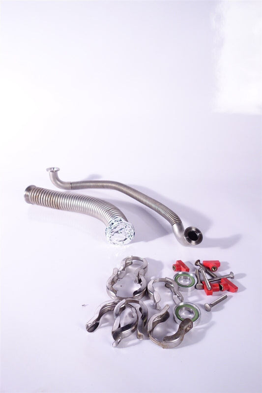Lot of Vacuum Hoses & Fitting Stainless Edwards / Varian 