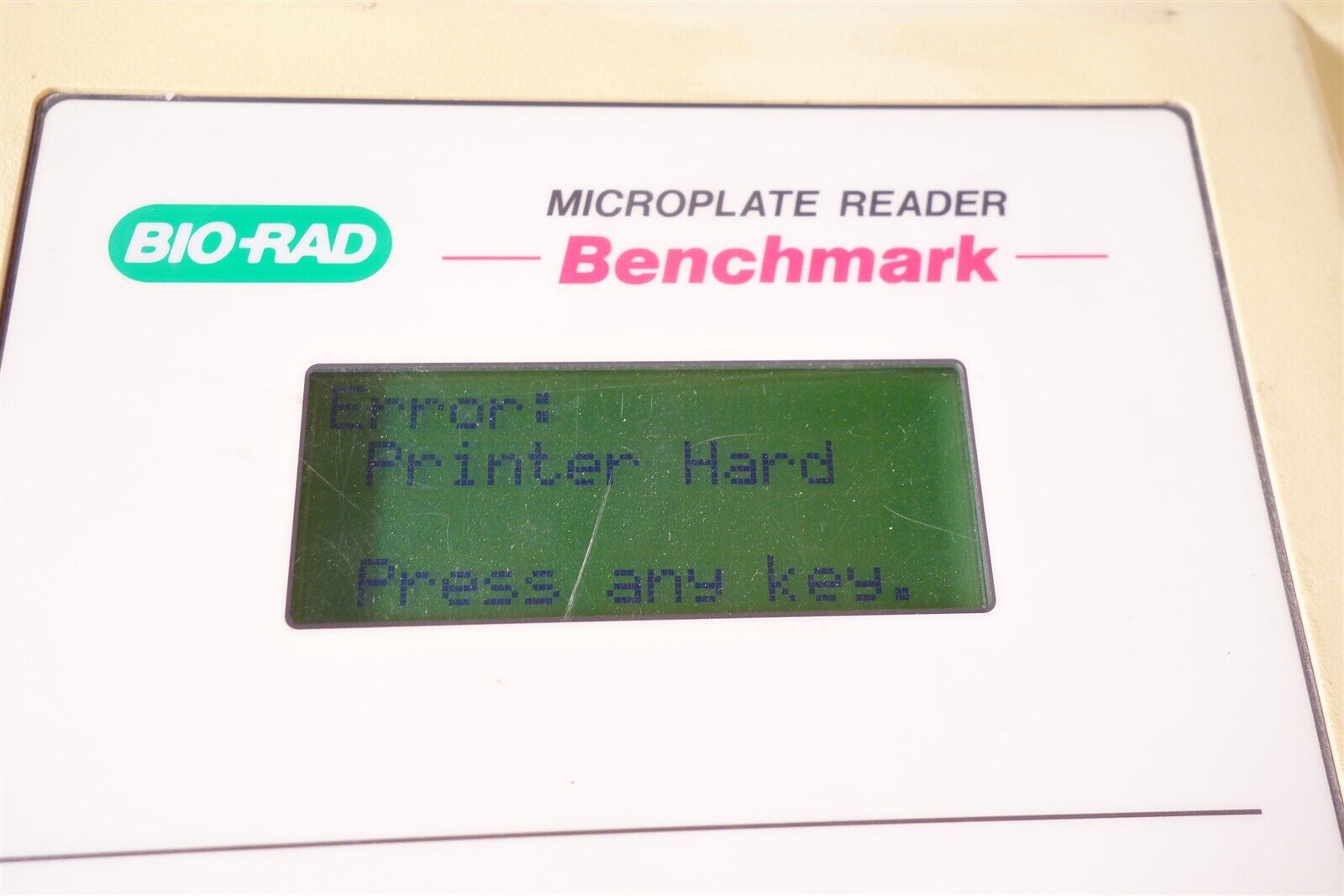BioRad Benchmark Microplate Reader Working but Read