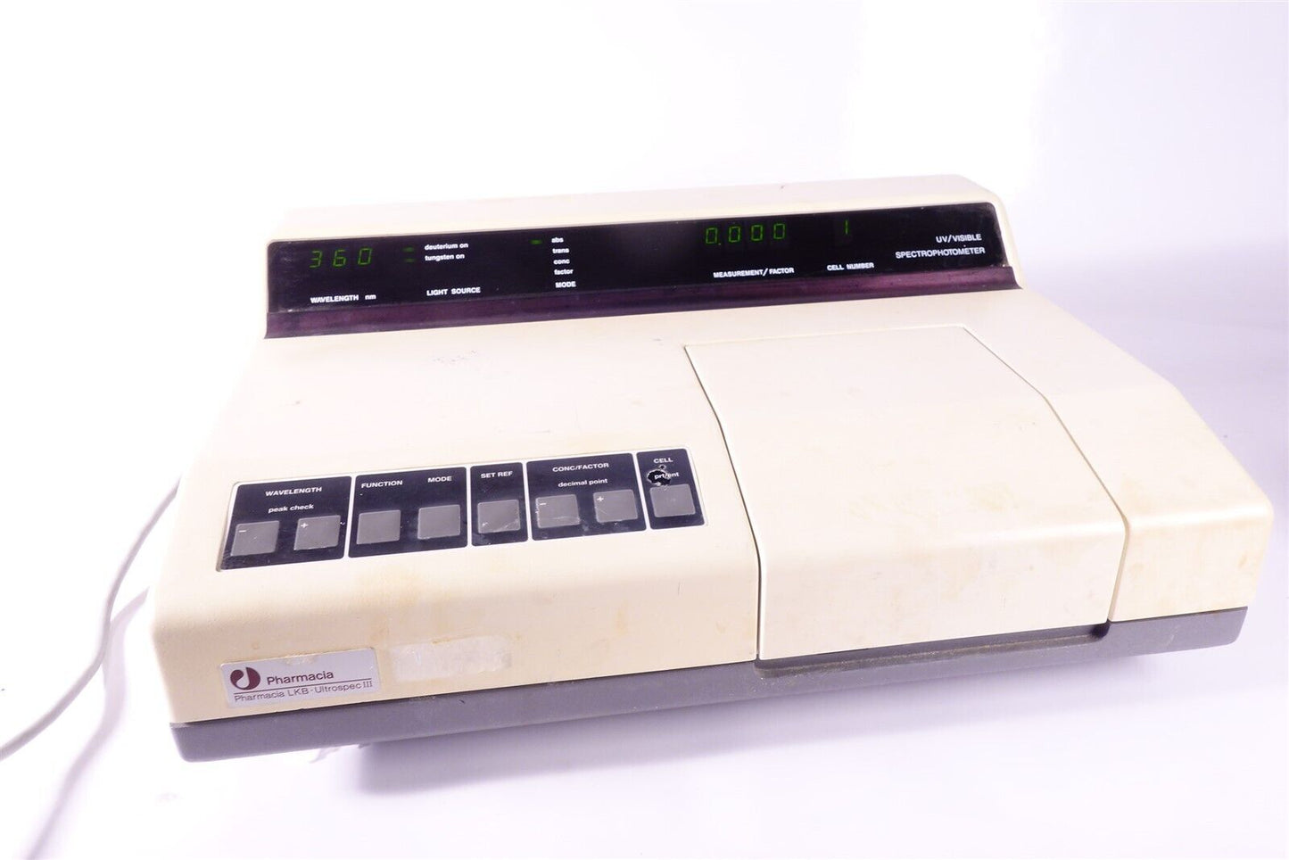 PHARMACIA LKB BIOCHROM ULTROSPEC III 80-2097-62 UV VISIBLE SPECTROPHOTOMETER