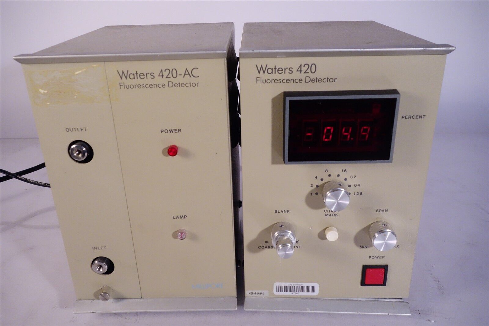 Waters Associates Inc. 420& 420-AC Fluorescence Detector, HPLC / Chromatography