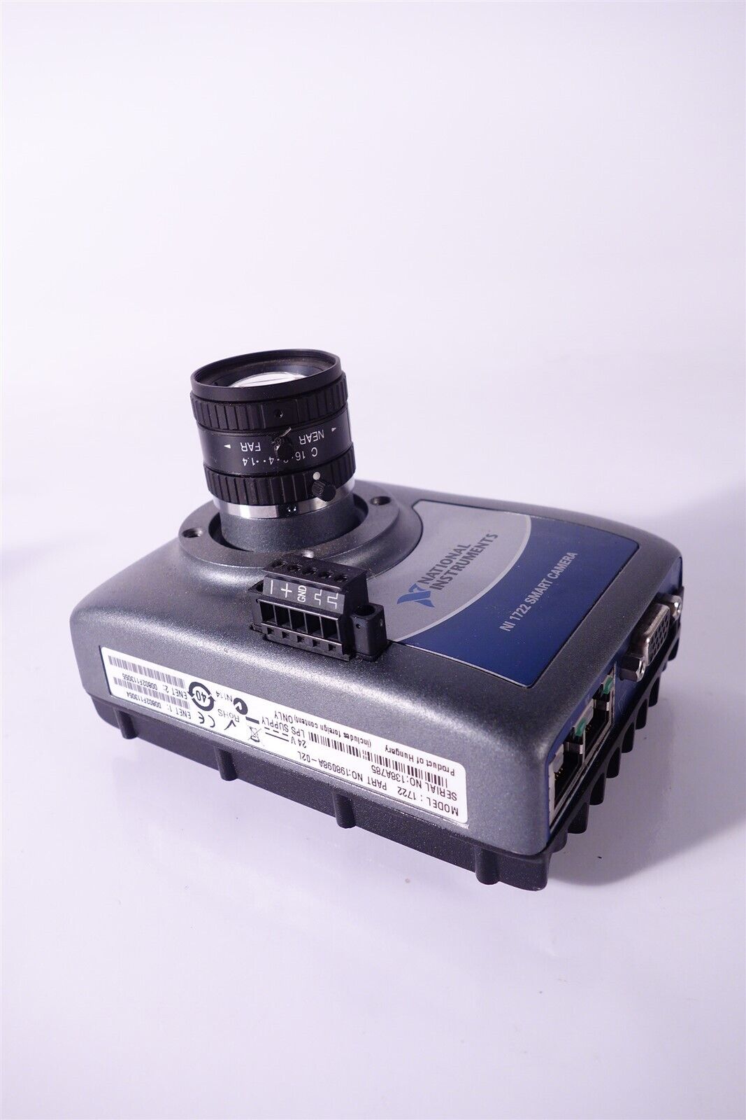 National Instruments NI1722 Smart Camera with Computar 8mm 1.4 Lens 198098A-02L 