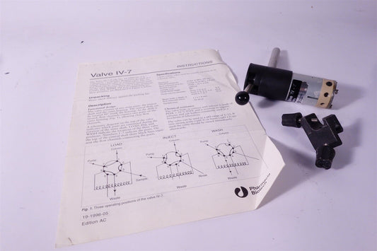 GE Pharmacia Biotech AKTA Pharmacia Valve IV-7 2MPa + Manual 