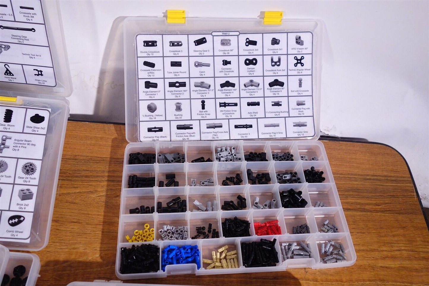 Lot of Lego Mindstorms NXT Education Parts / Accessories in Labeled Bins 