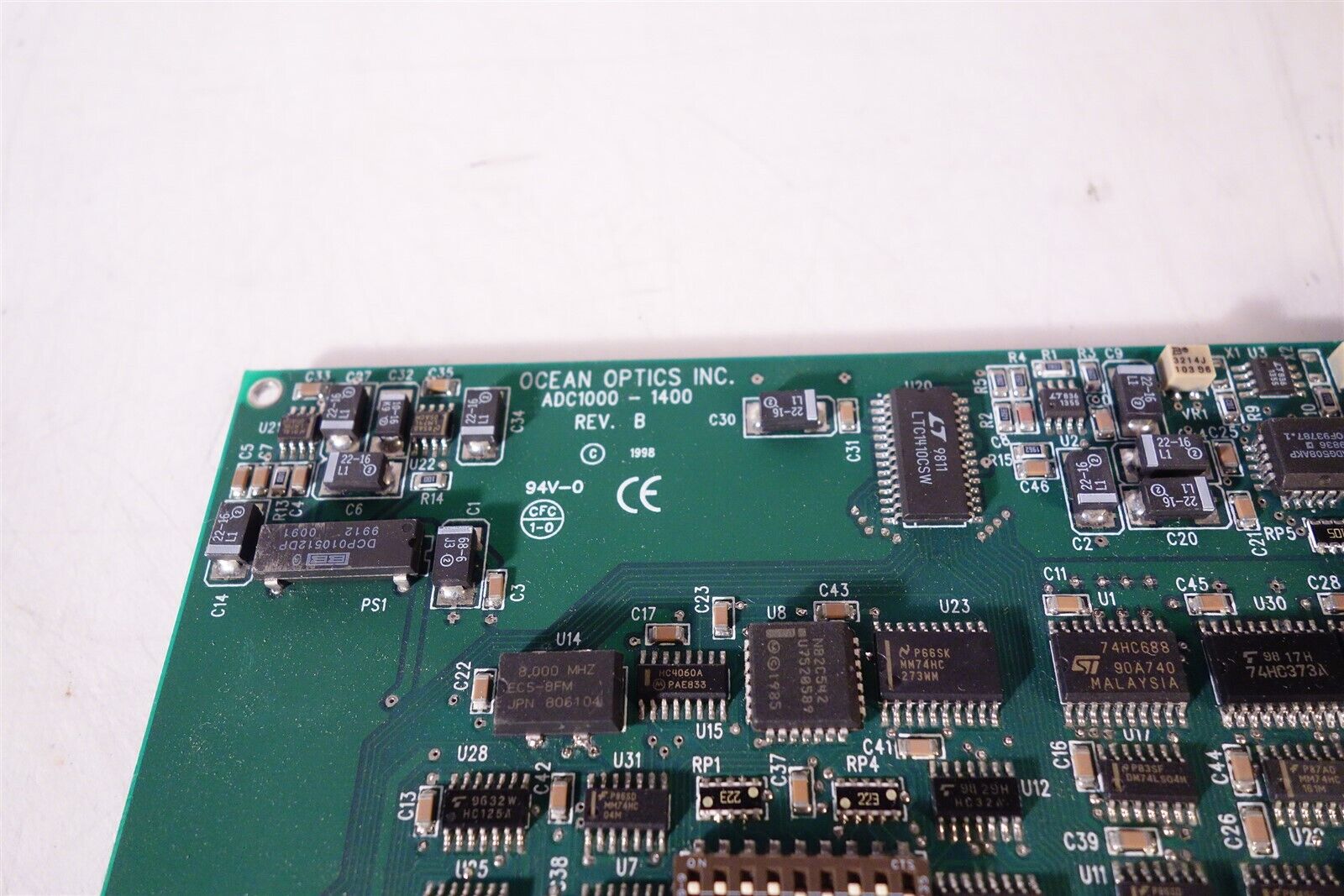 Ocean Optics ADC1000-1400 Rev. B ISA-Bus A/D Converter Card 12-Bit 8-Channel