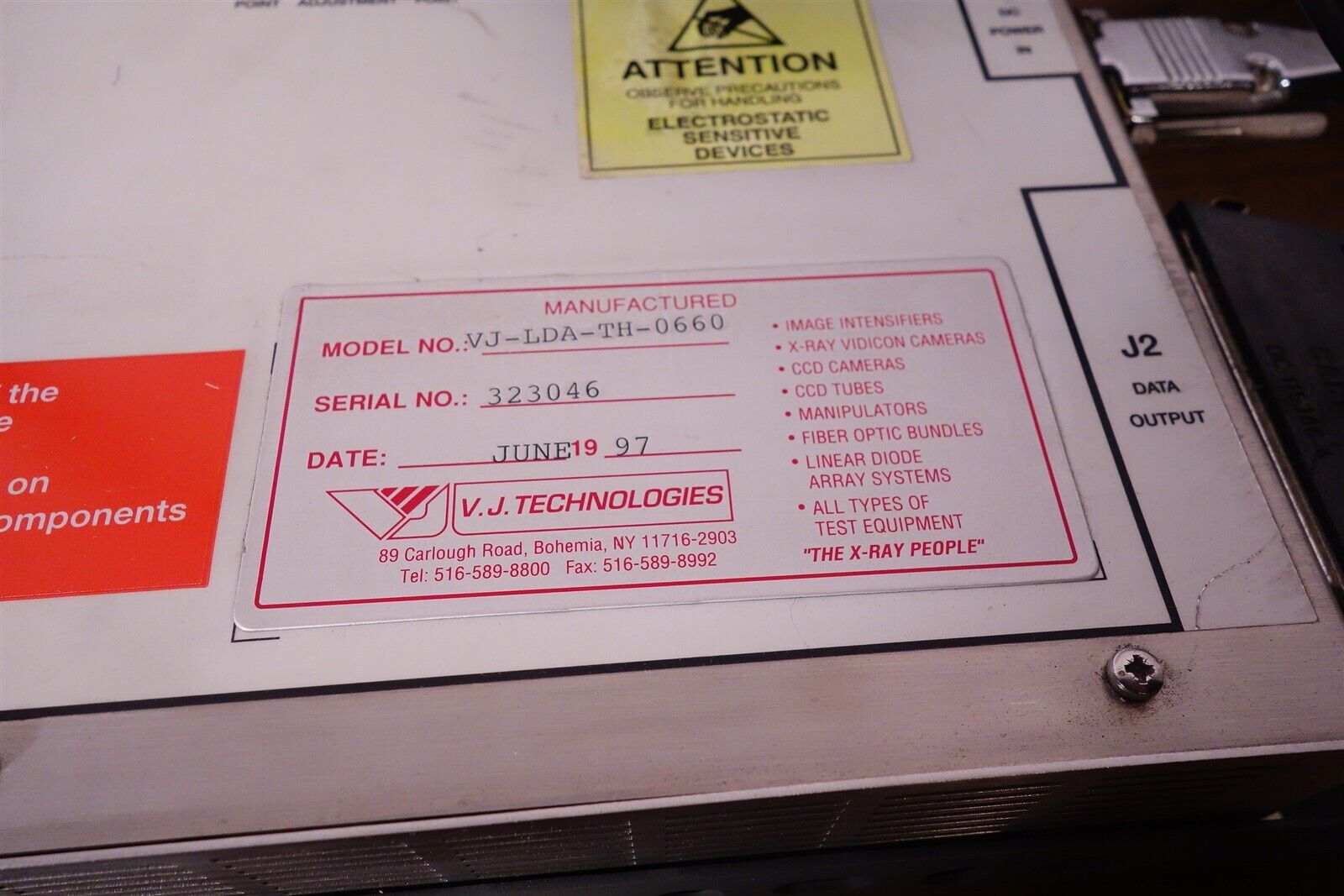 VJ Technologies Detector System VJ-LDA-TH-0660-EV 