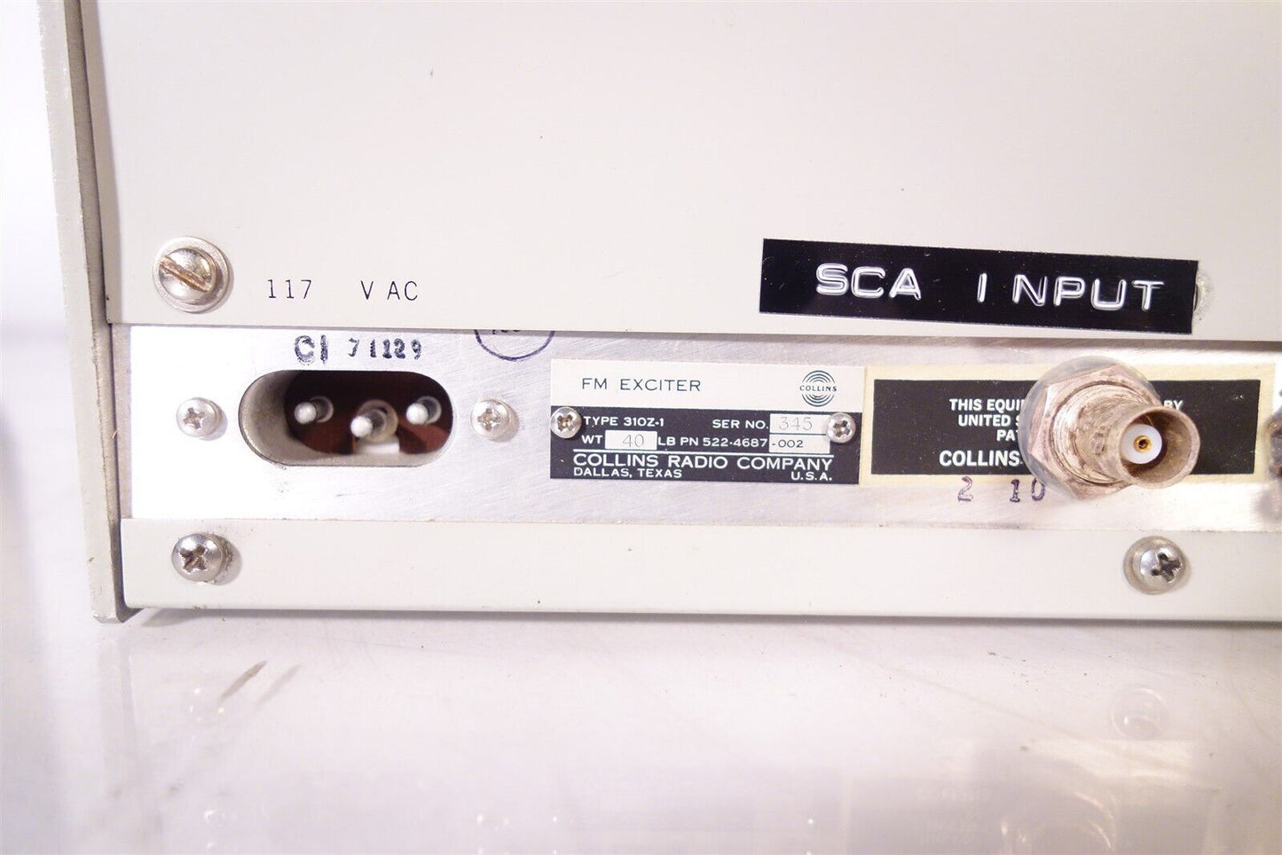 Collins 310Z-1 310Z-2 Z-2 Card Installed  Broadcast Radio FM Exciter