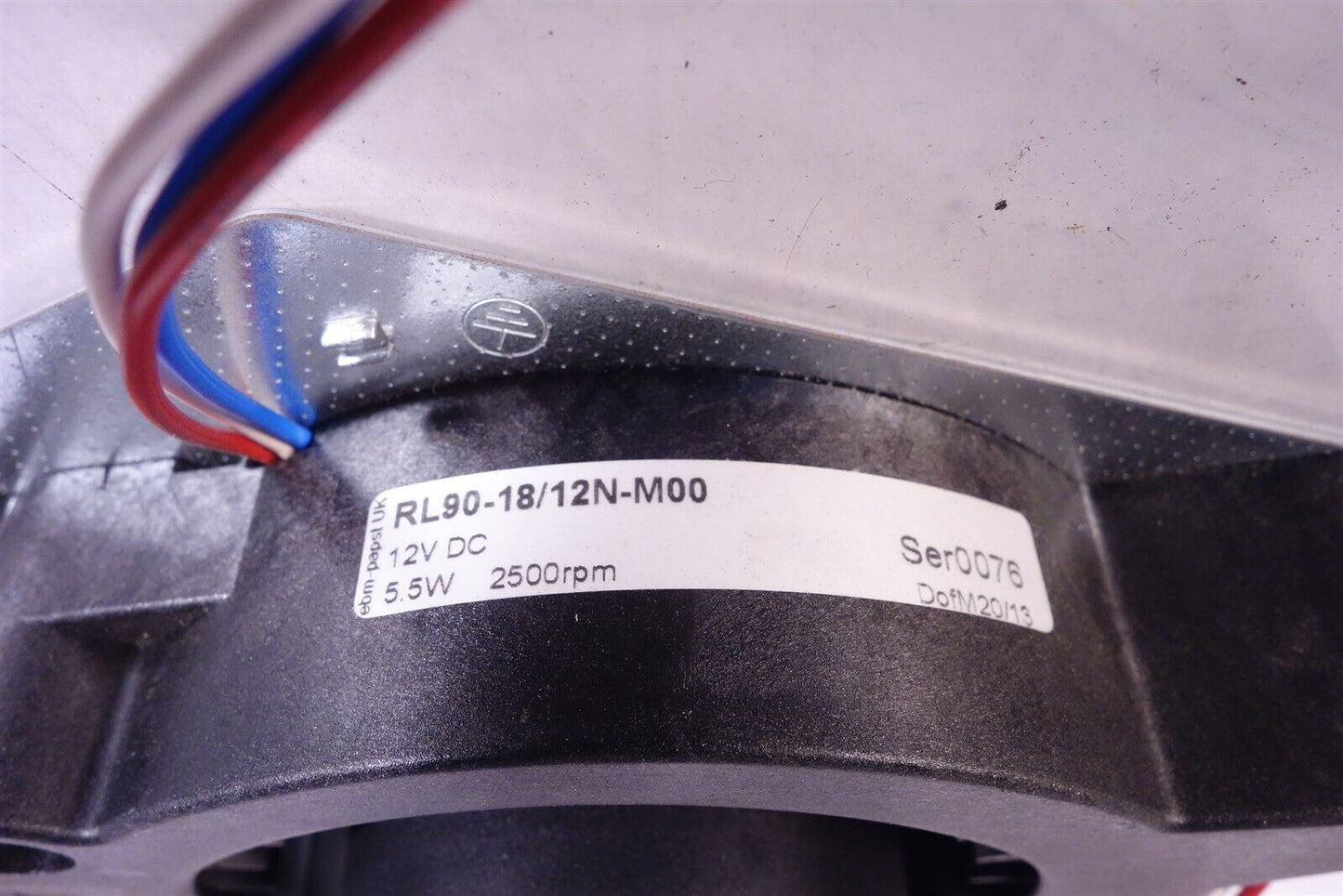 PAPST MOTOREN RL90-18/12 12V DC 5W, (9.5-14V) Fan Blower 121 x 37mm JK-42
