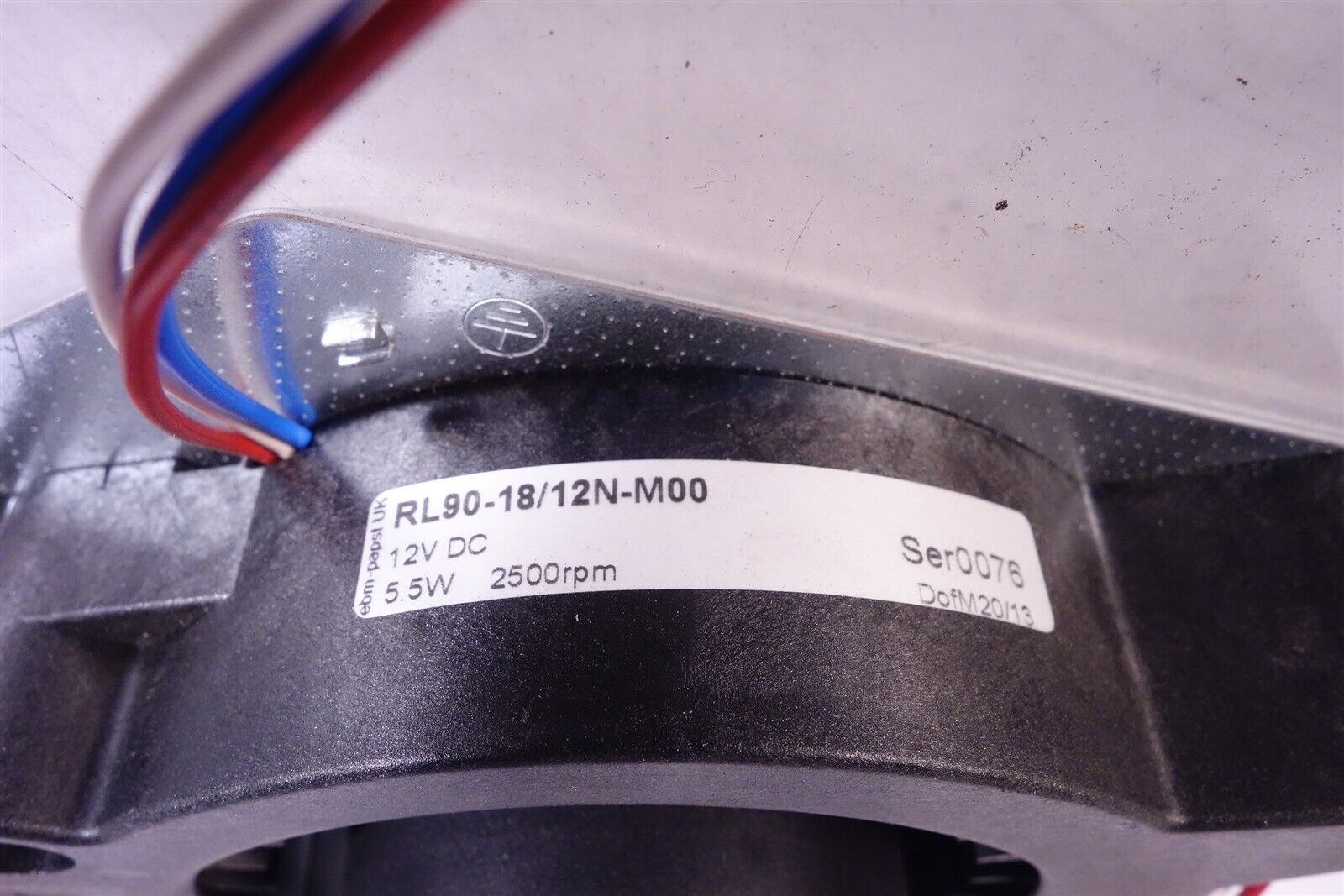 PAPST MOTOREN RL90-18/12 12V DC 5W, (9.5-14V) Fan Blower 121 x 37mm JK-42