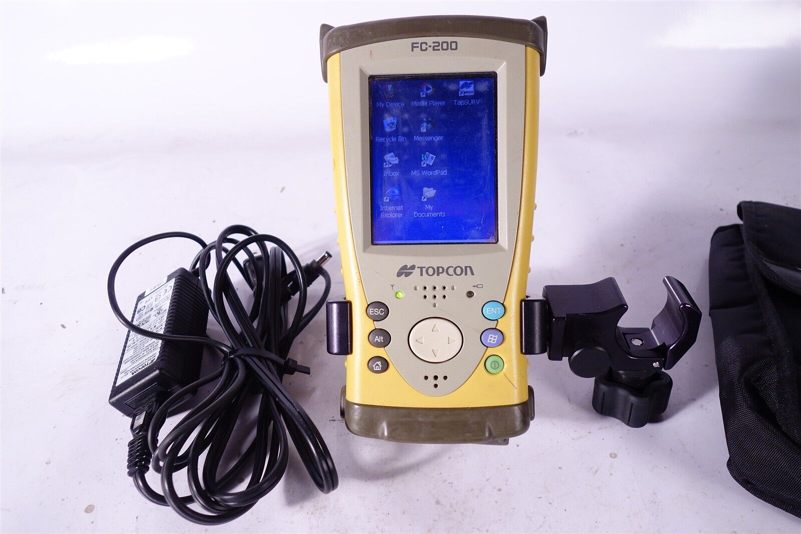 TOPCON FC-200 Total Station Data Collector + Bracket + Battery + Charger 