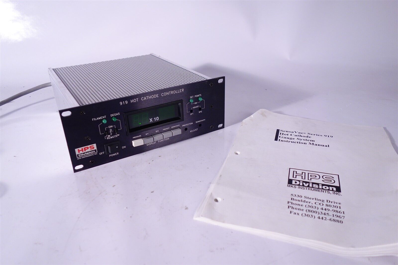 MKS HPS 919 Hot Cathode Ionization Gauge Controller 