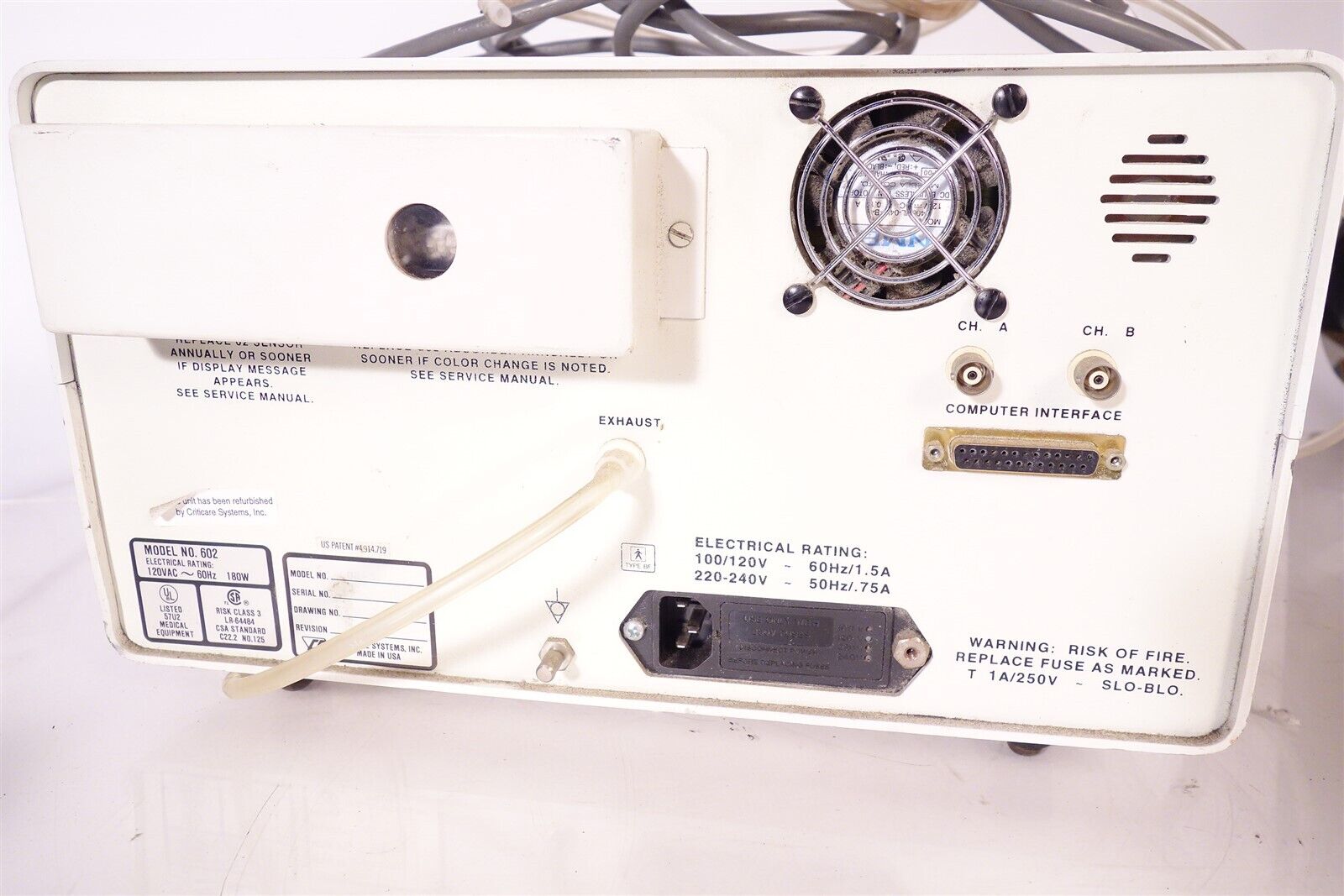 Criticare 602-3B Poet IQ Anesthesia Gas Monitor 