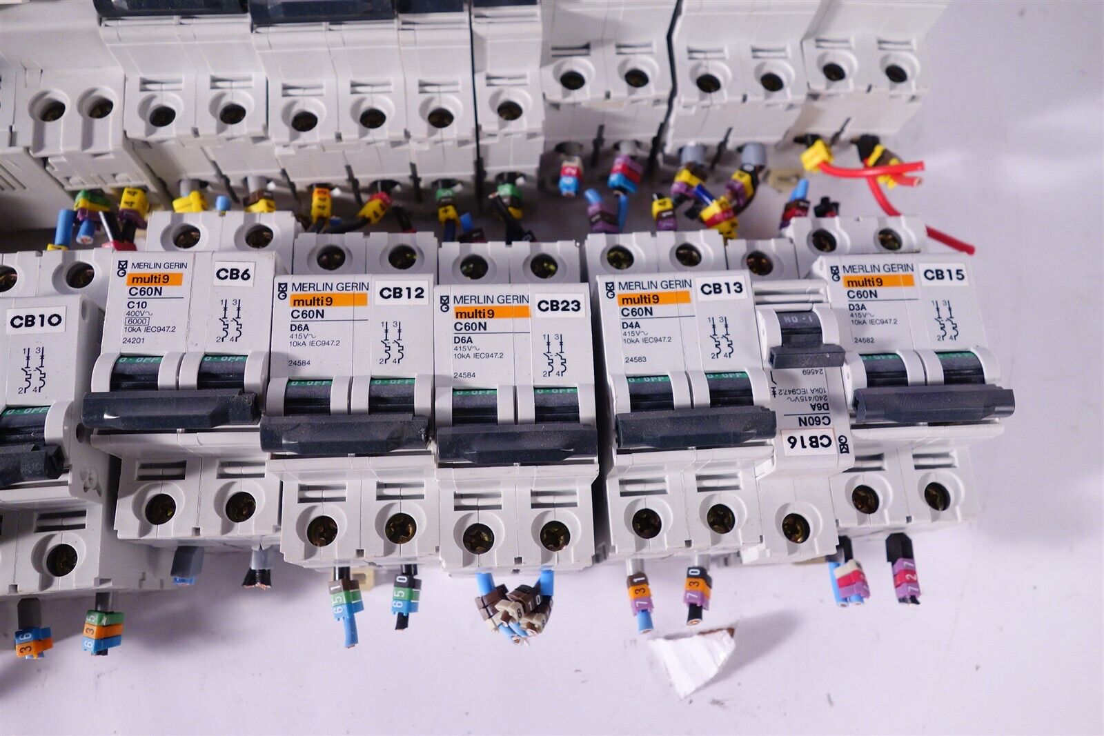 Large Lot of Merlin Gerin Multi9 C60N c10 D6A D20A D4A D3A Circuit Breakers 