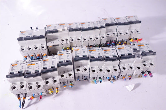 Large Lot of Merlin Gerin Multi9 C60N c10 D6A D20A D4A D3A Circuit Breakers 