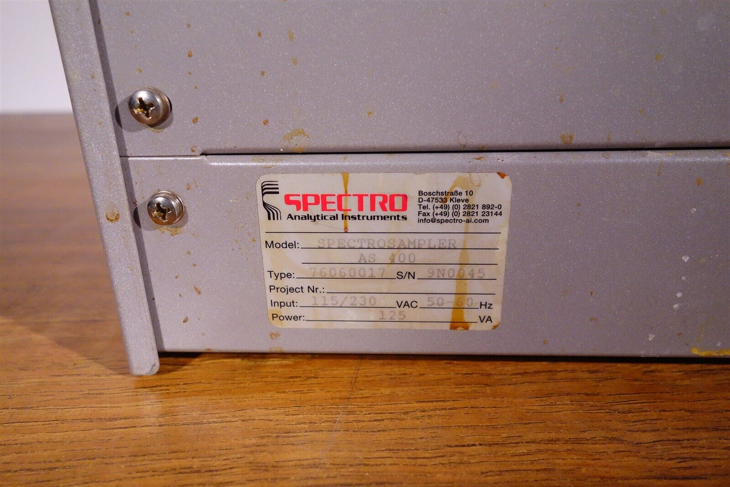 Spectro AS400 Spectrosampler AutoSampler 
