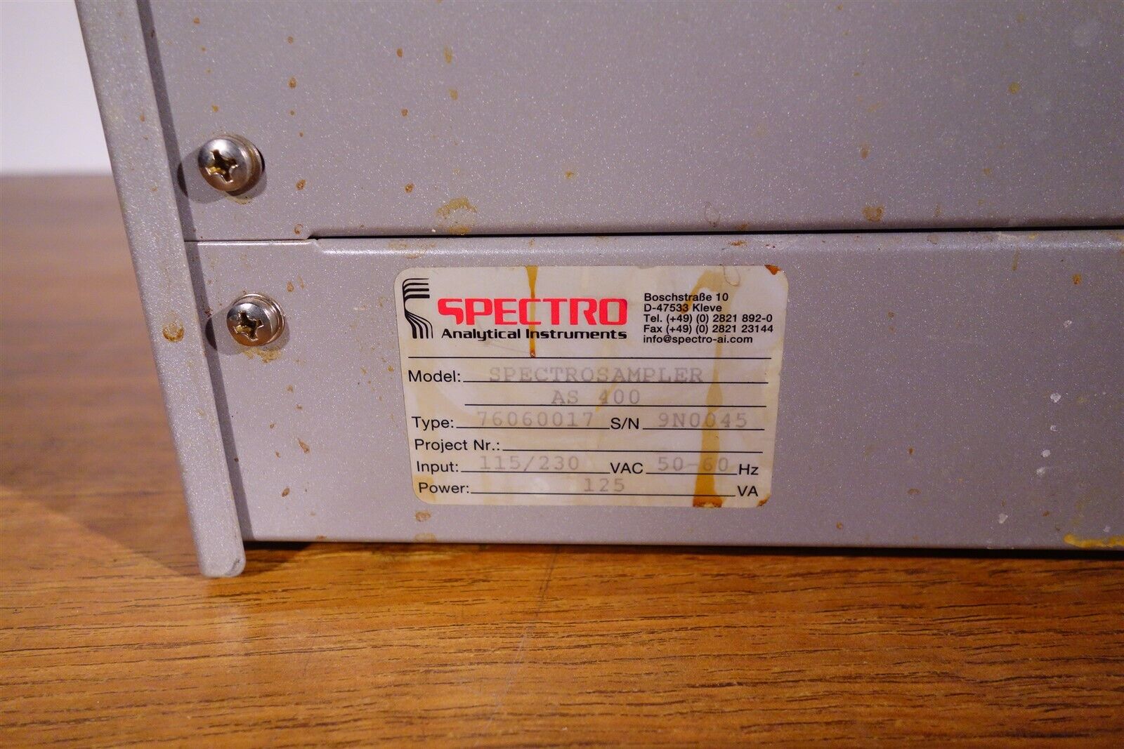 Spectro AS400 Spectrosampler AutoSampler 