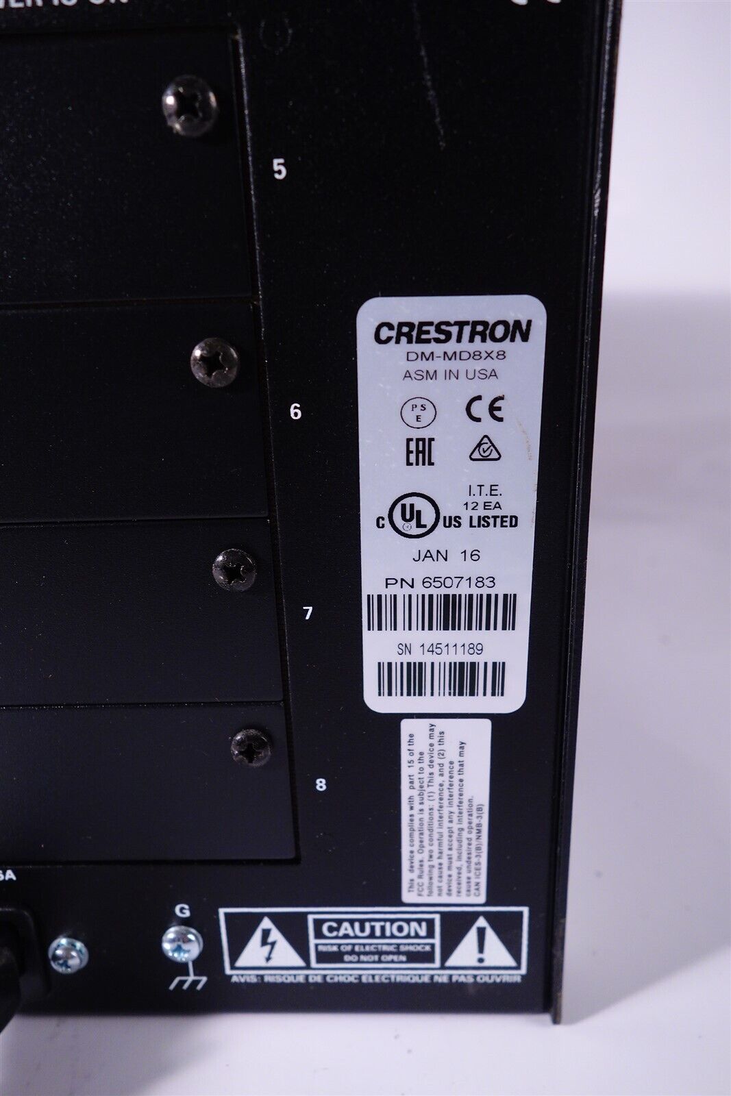 Crestron DM-MD8x8 Switcher with 4 DMC-4K-C-DSP + DMC-4K-CO-H DMC-HDO 