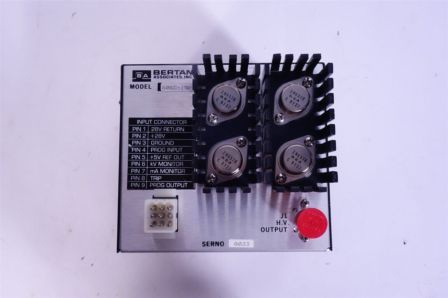 Bertan / Spellman 606C 606C-15P High Voltage Module 