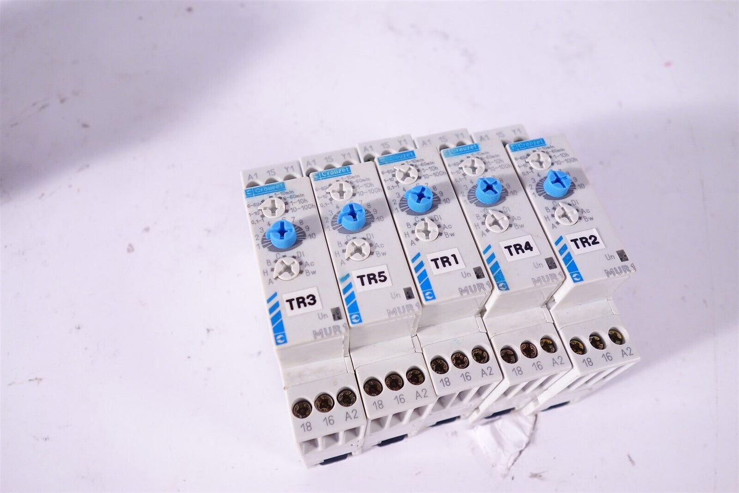 Lot of 5 Tested Crouzet MUR1 Time Relay 