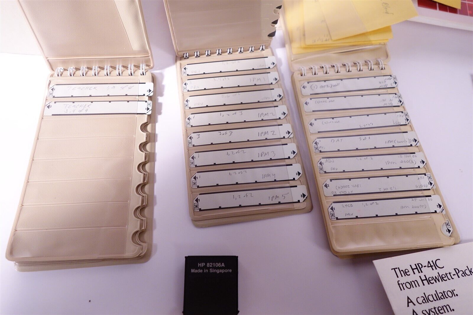 vintage Hewlett Packard HP-41C & 82104A Card Reader, Module manuals calculator