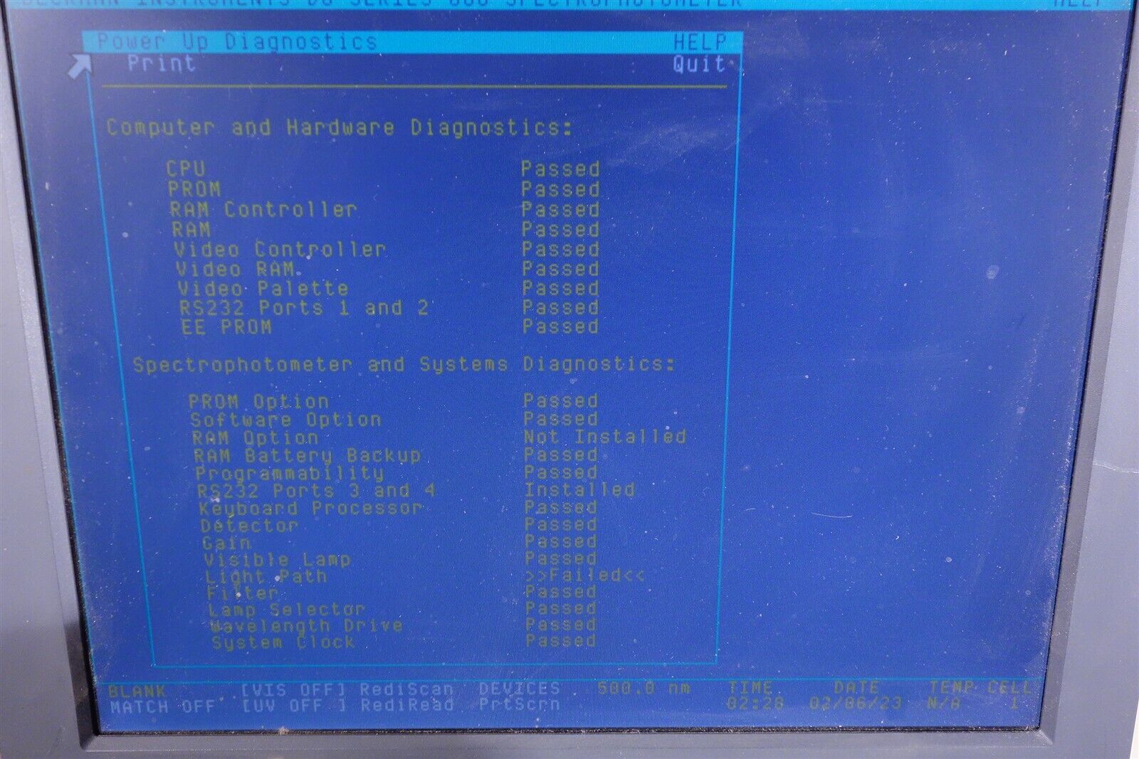 Beckman DU650 Research Spectrophotometer with Monitor + Accessories 