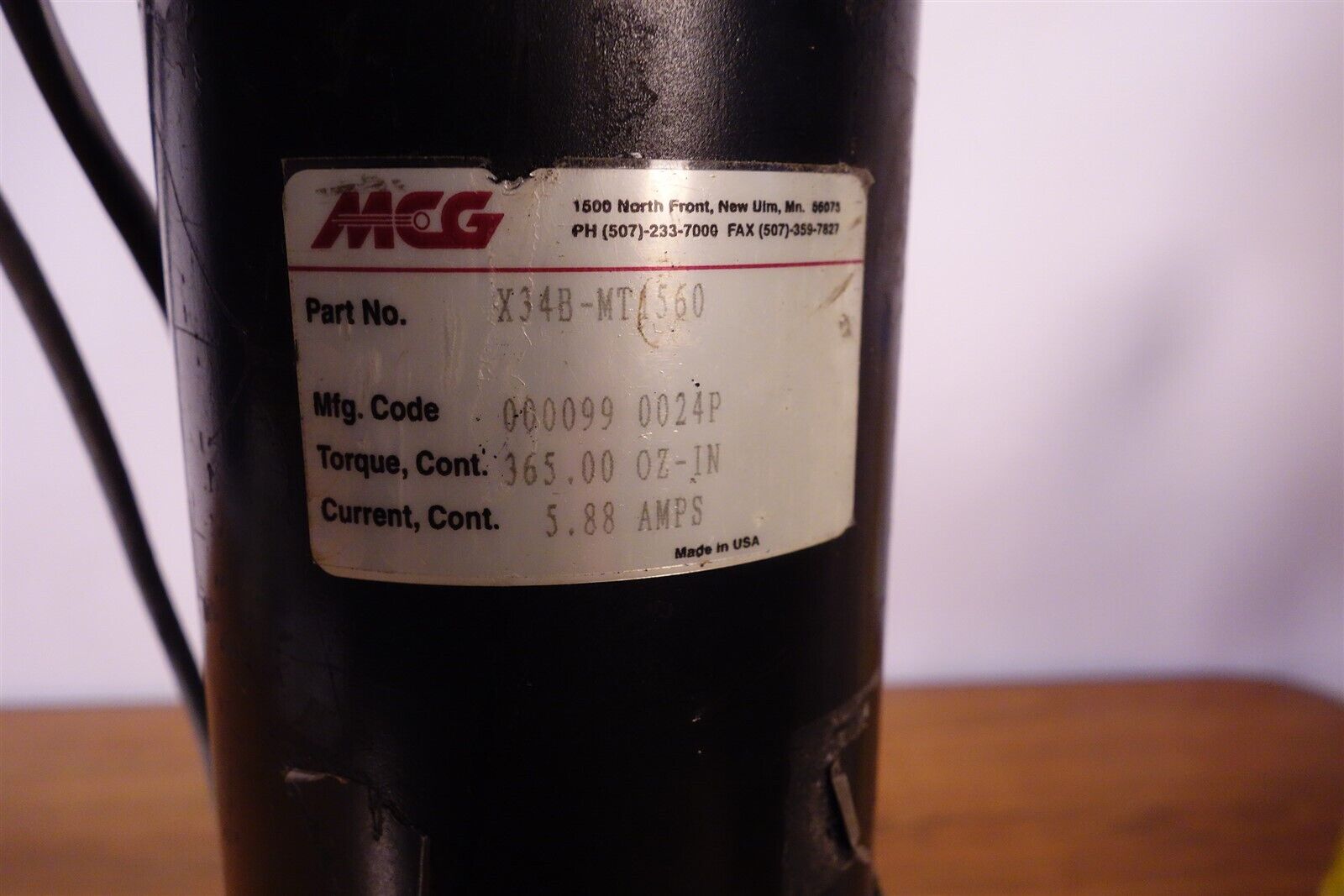 MCG X34B-MT1560 Servo Motor 
