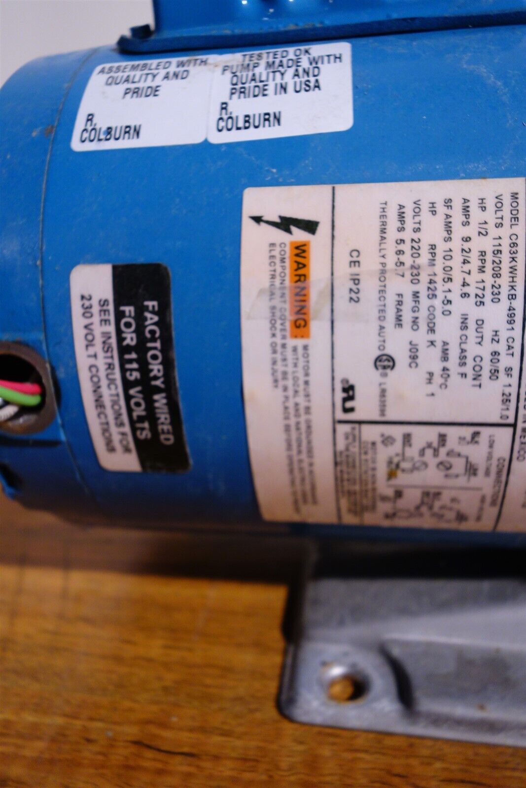 Goulds NPE Stainless Pump with 1/2HP Motor 1x1/4x6 