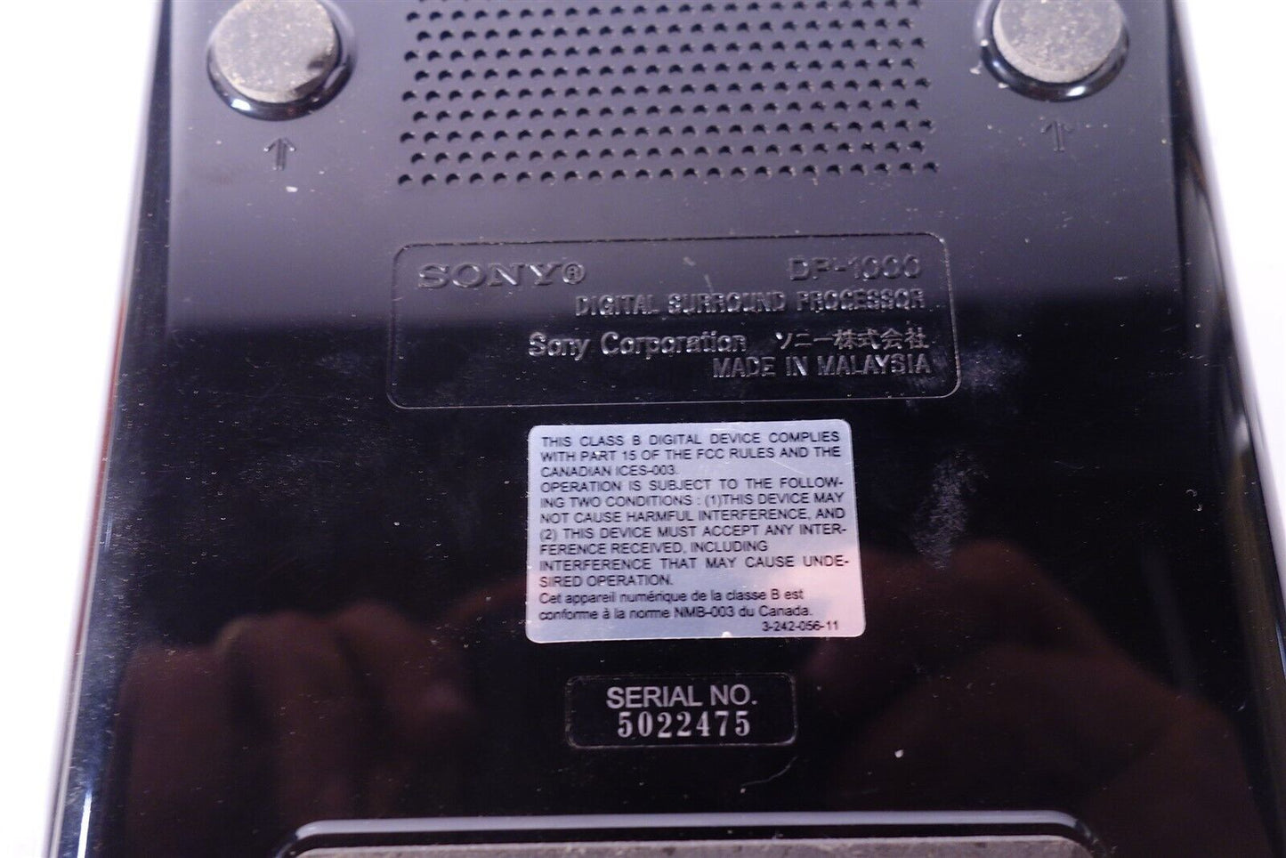 Sony DP-1000 Digital Surround Processor Working Condition 
