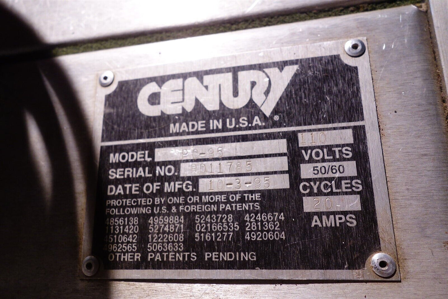 Century PC-95 Bowling Lane Conditioner 