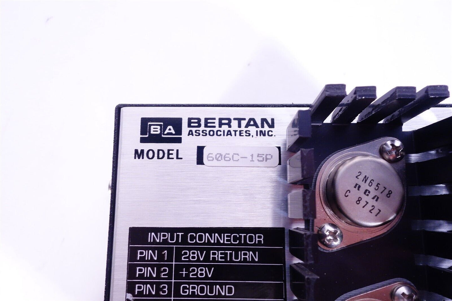 Bertan / Spellman 606C 606C-15P High Voltage Module 
