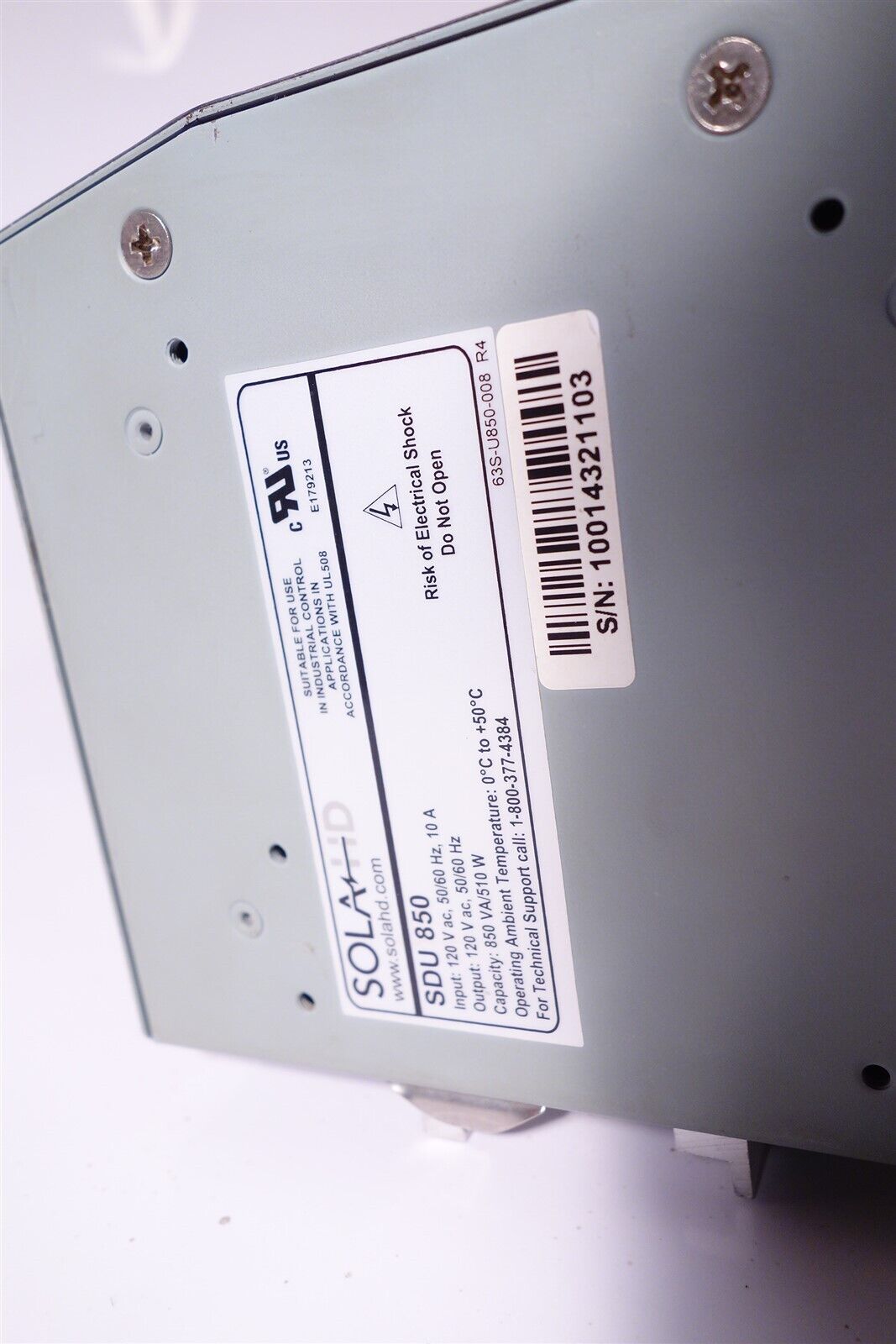 Emerson / Sola SolaHD SDU850 Uninterruptible Power Supply, 120VAC, 850VA/510W