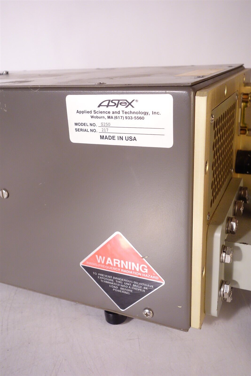 Astex S-250 Microwave Power Generator 30 Day Warranty. 