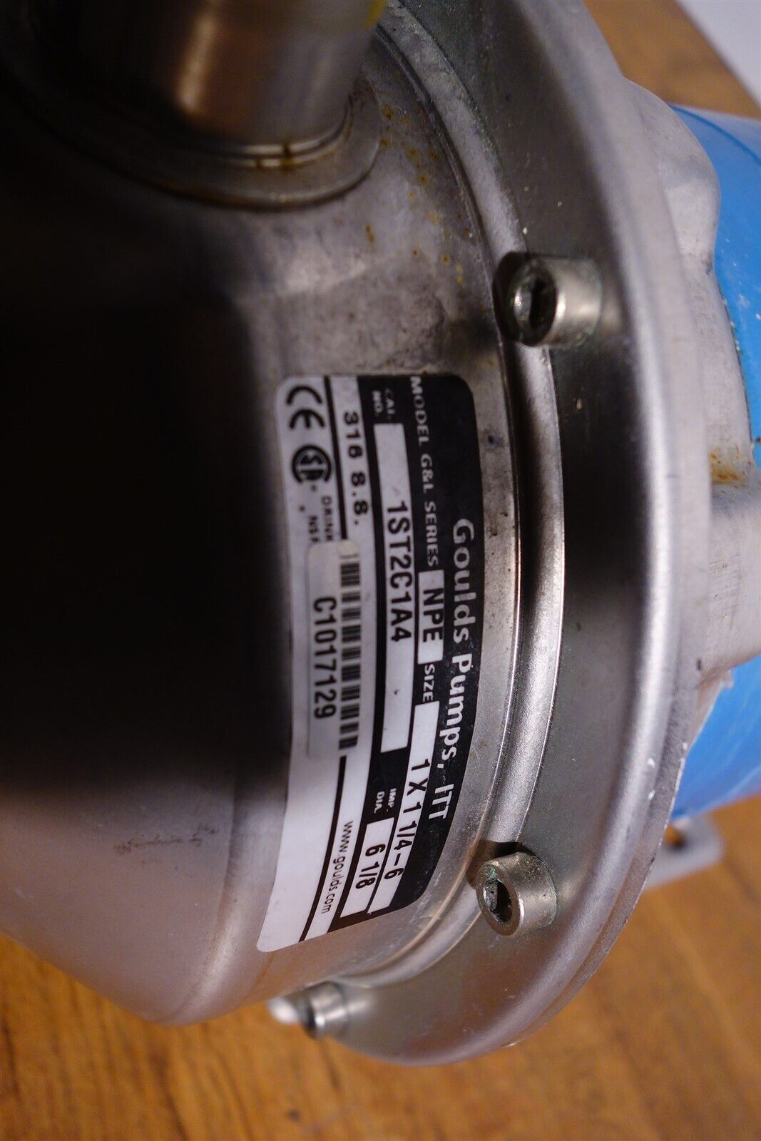 Goulds NPE Stainless Pump with 1/2HP Motor 1x1/4x6 