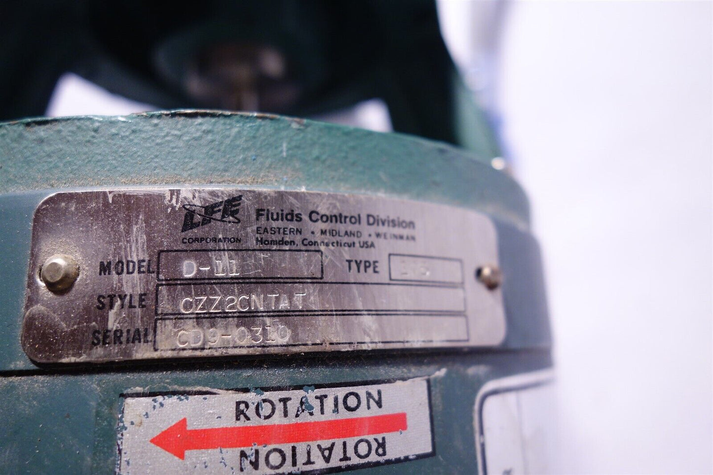 Weinman LFE FLUIDS D-11 TYPE 105 CZZ1BAVAT GE ELECTRIC MOTOR PUMP 1/4HP 115V