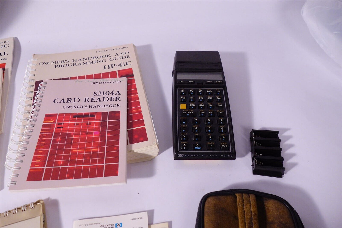 vintage Hewlett Packard HP-41C & 82104A Card Reader, Module manuals calculator