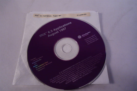 SGI Silicon Graphics IRIX 6.3 Applications CD / Software 