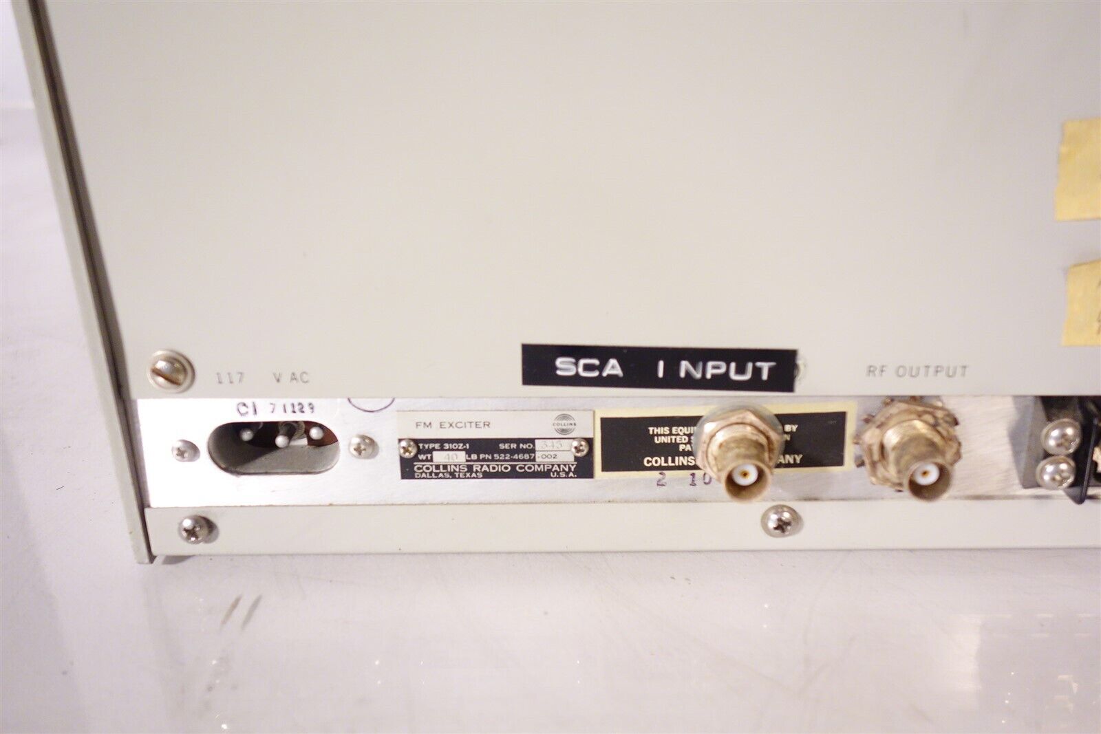 Collins 310Z-1 310Z-2 Z-2 Card Installed  Broadcast Radio FM Exciter