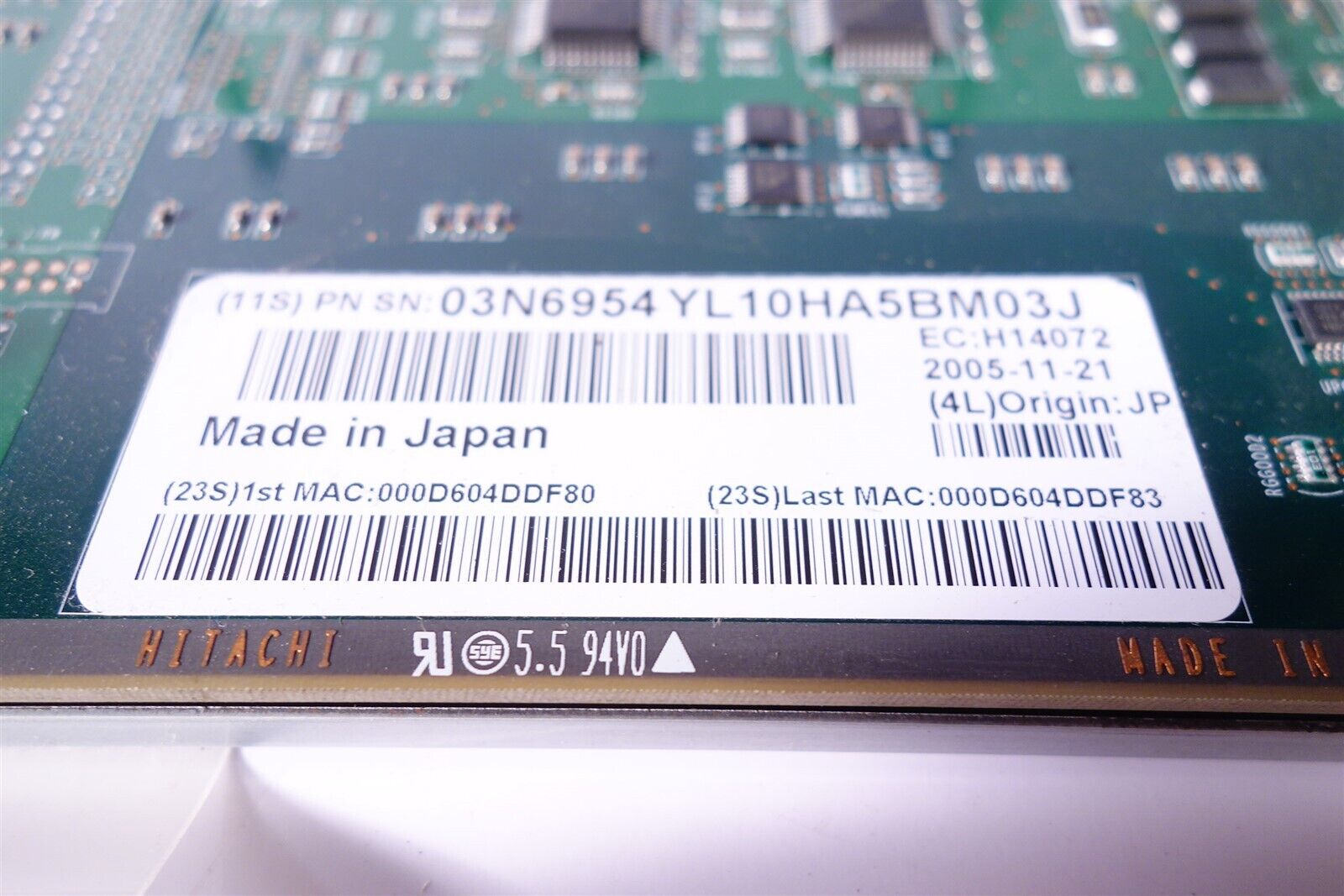 IBM 03N6954 System Backplane Board 9113-550