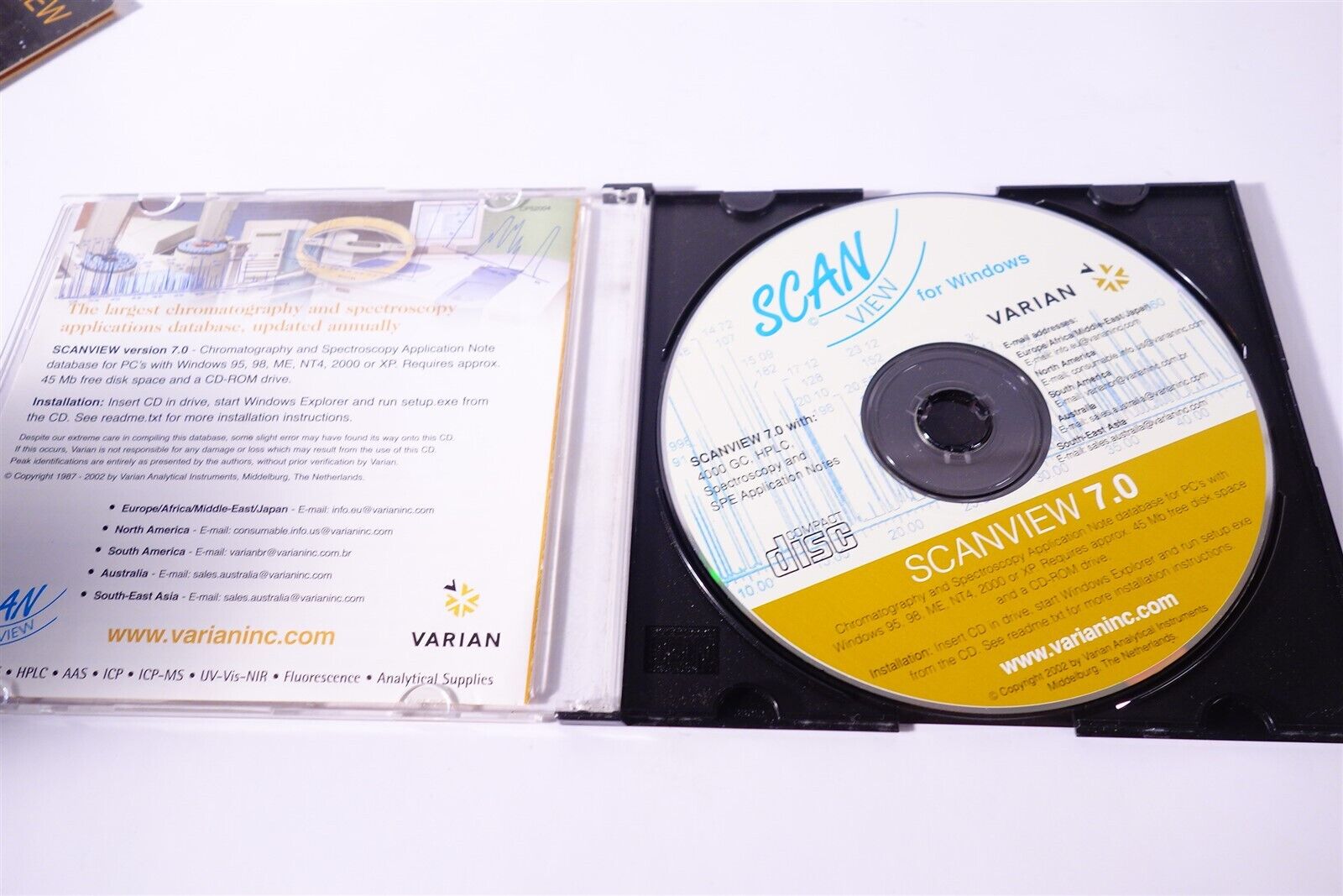 Varian Scanview 7.0 Chromatography Application Database