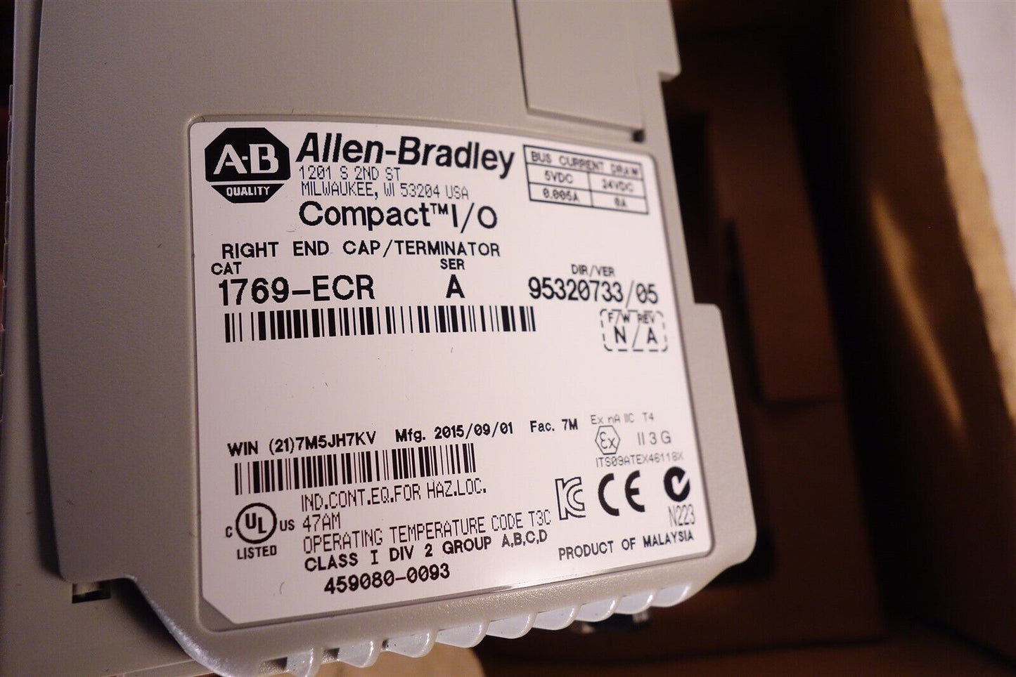 New Allen-Bradley CompactLogix Controller 1769-ECR Ser A