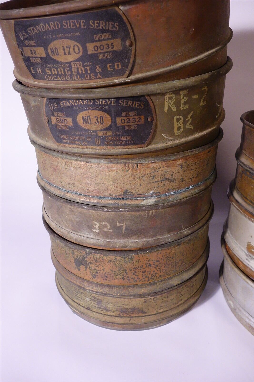 Large Lot of US Standard Sieves / Brass / Different Sizes 