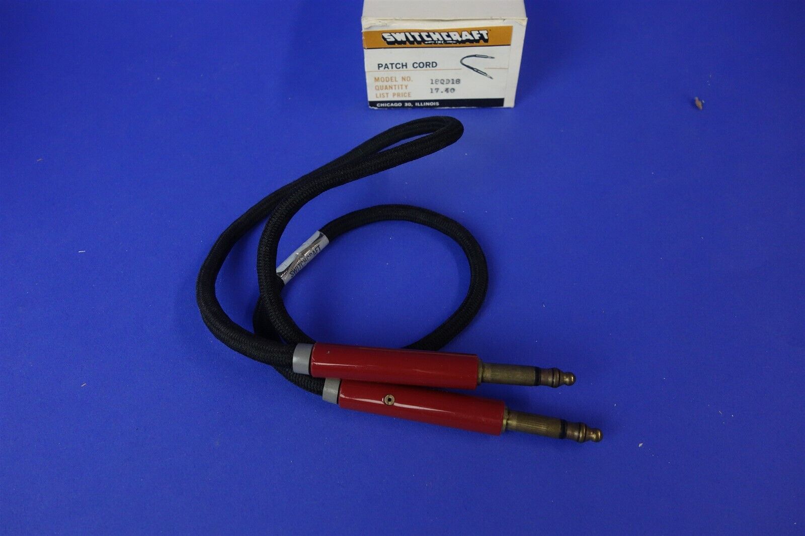 Switchcraft 18QD18 Patch Cord in Box - New Old Stock 