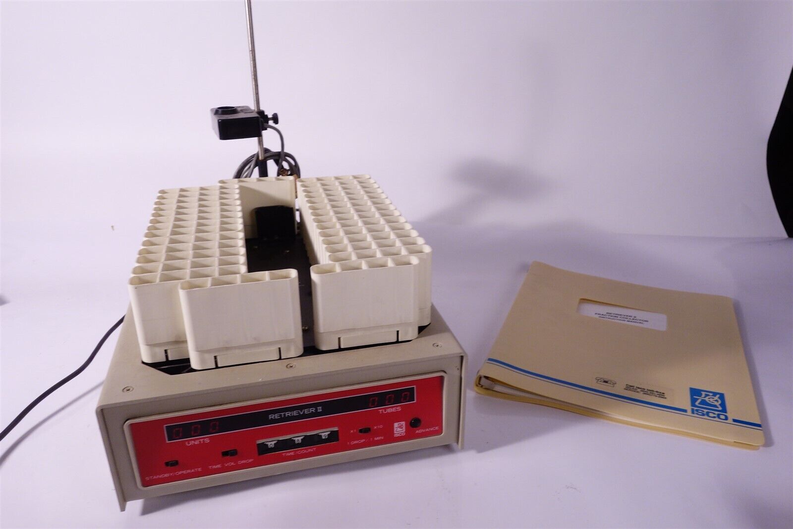 ISCO Retriever II fraction collector + Manual + Spare Collection trays