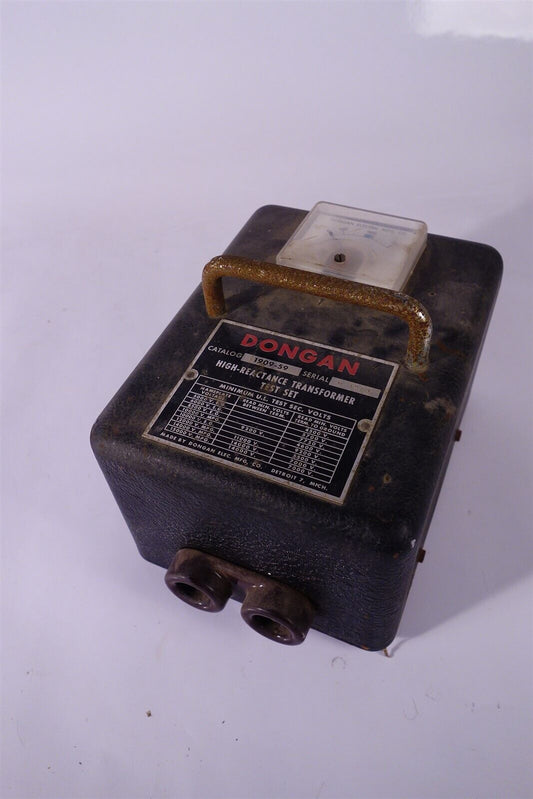 Dongan 1909-59 High-Reactance Transformer Test Set Neon Light Ignition Testing 