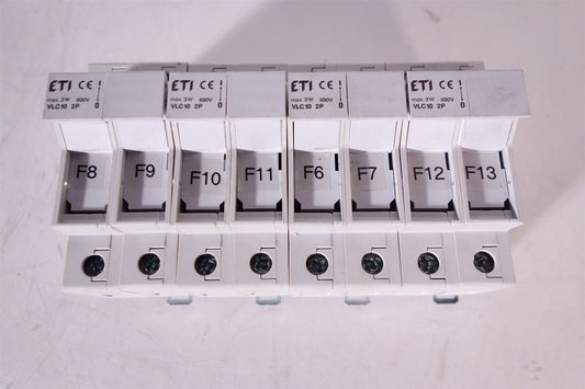 Lot of 4 ETI VLC10 2P Fuse Links with Fuses 
