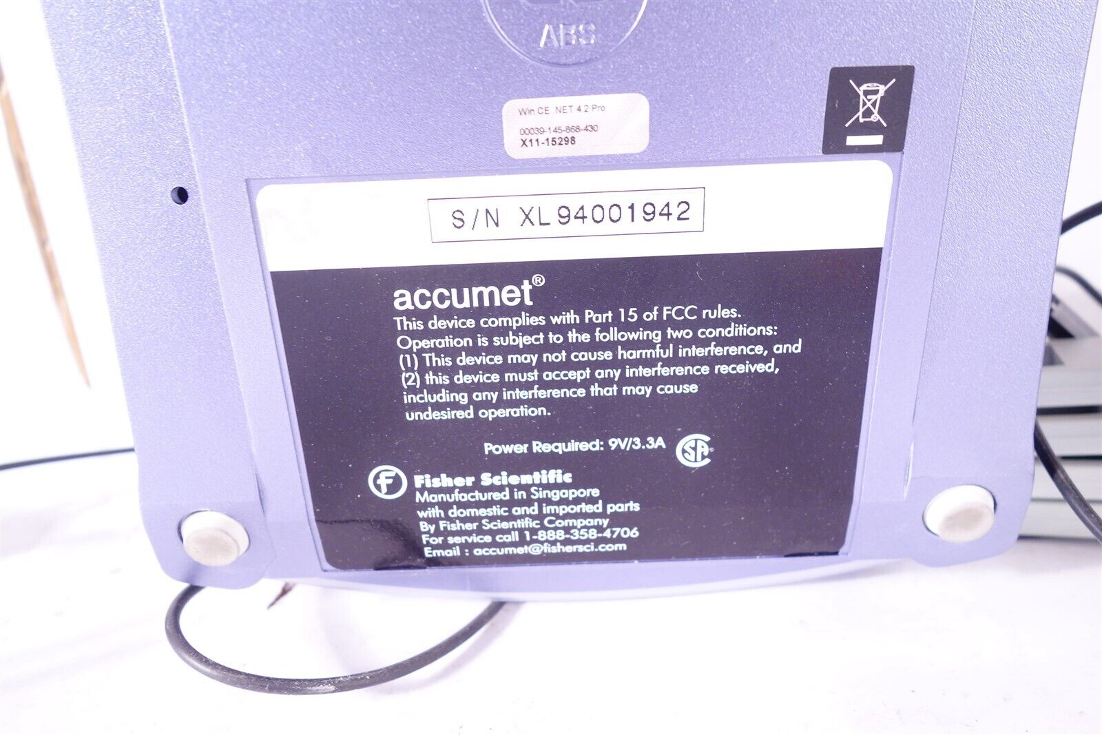 Fisher Scientific Accumet Excel XL50 Ph Meter / Bad Display 