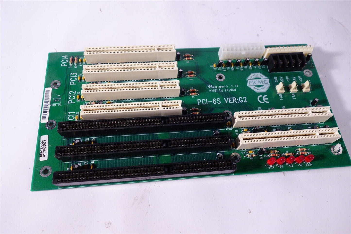 PICMG PCI-6S VER: G2 1.0 FULL SIZE PASSIVE BACKPLANE PCI CARD