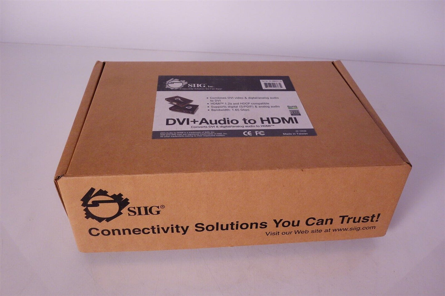 Lot of 2 NEW SIIG CE-HM0031-S1 DVI and Audio to HDMI Converter