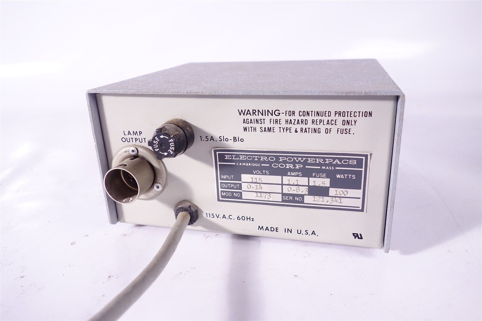 Leitz 050260 Microscope Power Supply Tested Working condition 